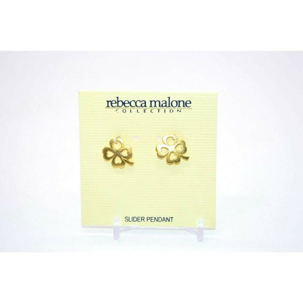 Rebecca Malone Gold Tone Four Leaf Clover Slider